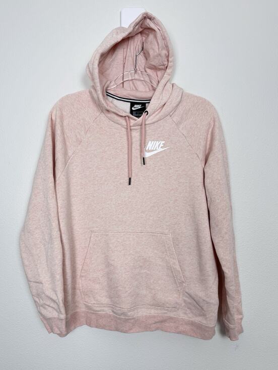 Nike Tops - Nike Hoodie Sweatshirt Womens Large Heathered Pink
